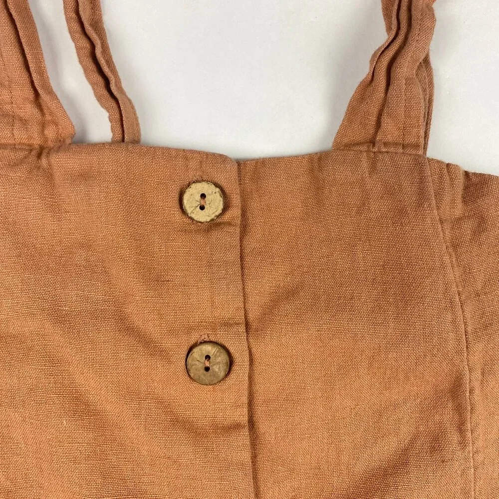 Free People Linen Blend Tank Women's Size XS‎ Adjustable Straps